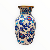 25cm Quartz vase with tulip, carnation and hyacinths iznik floral pattern