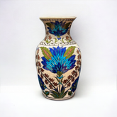 25cm Quartz vase with classic iznik Damascus style pattern