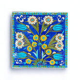 25x25cm Quartz tile with iznik Floral Pattern