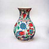 25cm quartz vase with tulip and peony iznik floral pattern