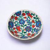 28cm Quartz Bowl with iznik Floral Pattern