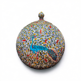 30cm quartz globe jar with tezhip pattern