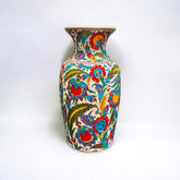 40cm Quartz Vase with Iznik Floral Pattern