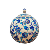 30cm quartz globe har with tulip,carnation,peony iznik floral pattern