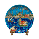 32cm quartz plate with modern istanbul miniature pattern