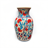 25cm Quartz vase with carnations and daisy iznik classic floral pattern