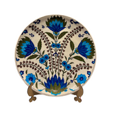 32cm quartz plate with iznik damascus pattern