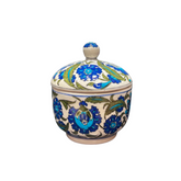 15cm quartz jar with lid classic iznik damascus pattern
