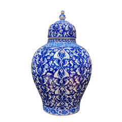 55cm quartz vase with iznik Rumi BabaNakkash pattern