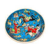 28cm quartz bowl with Ottoman miniature hunting sceen pattern