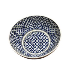 30cm quartz deep bowl with seljuks geometrical clover pattern