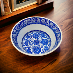 22cm quartz deep bowl with lotus and rumi iznik pattern