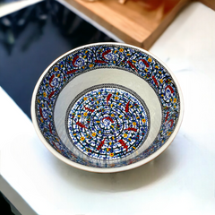 22cm quartz deep bowl with tezhip pattern