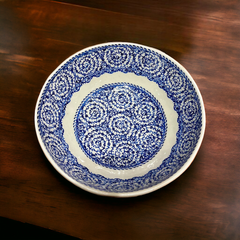 28cm Quartz bowl with iznik tugrakesh goldenhorn pattern