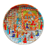 50cm quartz plate with Ottoman Miniature Sultan Suleiman Pattern
