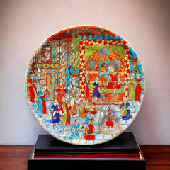 50cm quartz plate with Ottoman Miniature Sultan Suleiman Pattern