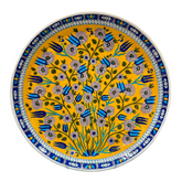 50cm quartz plate with iznik yellow background floral tulip and daisy pattern