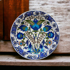 35cm quartz plate with iznik damascus pattern
