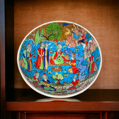 30cm quartz deep bowl with Ottoman classic tomb of suleiman Miniature pattern