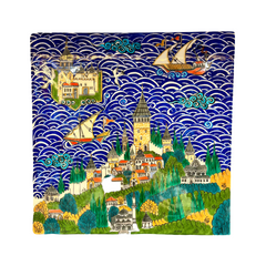 30cm tile with Modern Istanbul Miniature Pattern