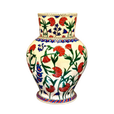 35cm Quartz Vase with Iznik Floral Pattern