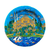40cm Quartz Plate with Miniature Hagia Sophia Pattern