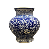 25cm Quartz Vase with Iznik BabaNakkash Pattern