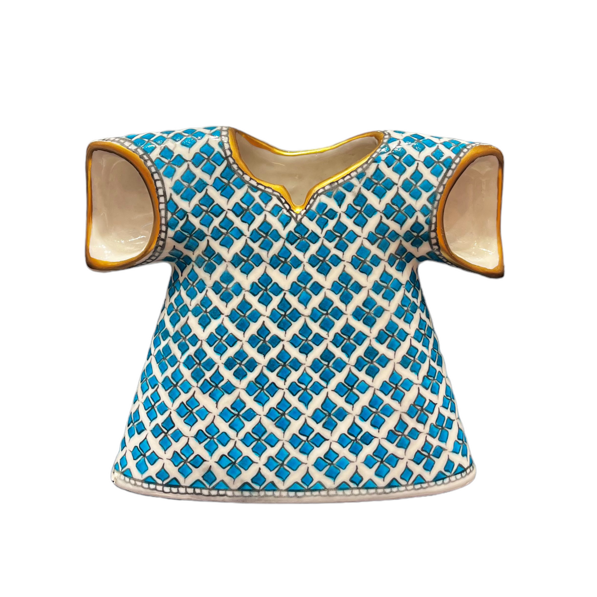 20cm quartz caftan with seljuks geometrical turquoise clover pattern
