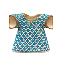 20cm quartz caftan with seljuks geometrical turquoise clover pattern