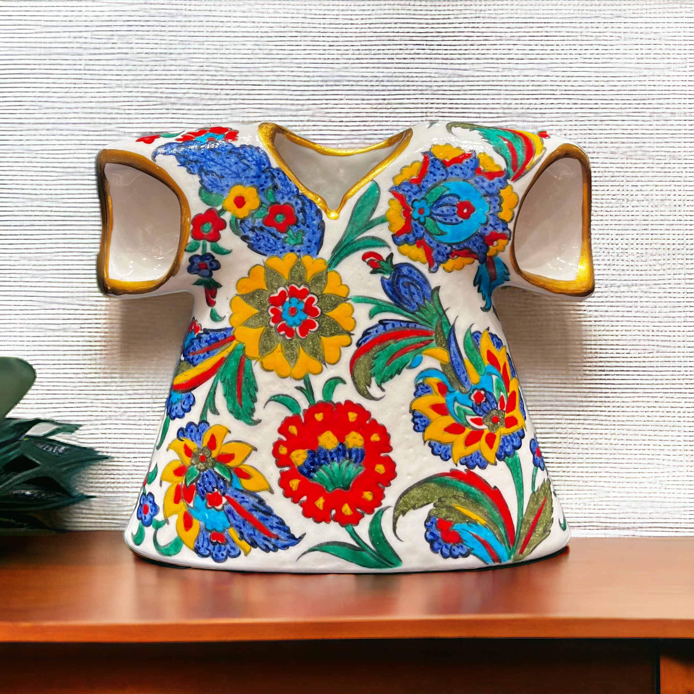 20cm quartz caftan with colorful peony iznik pattern