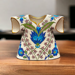 20cm iznik quartz kaftan with Floral Pattern