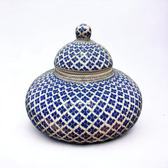 30cm Quartz Jar with Iznik Geometric Pattern