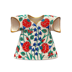 20cm quartz caftan with rose and hyacinth iznik floral pattern