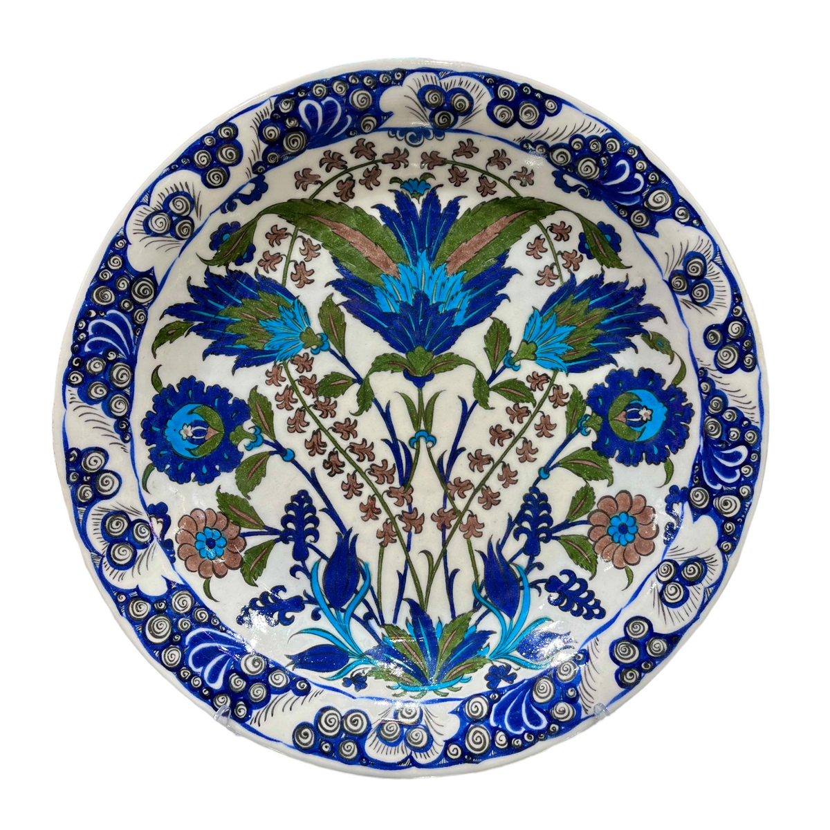 35cm quartz plate with iznik damascus pattern