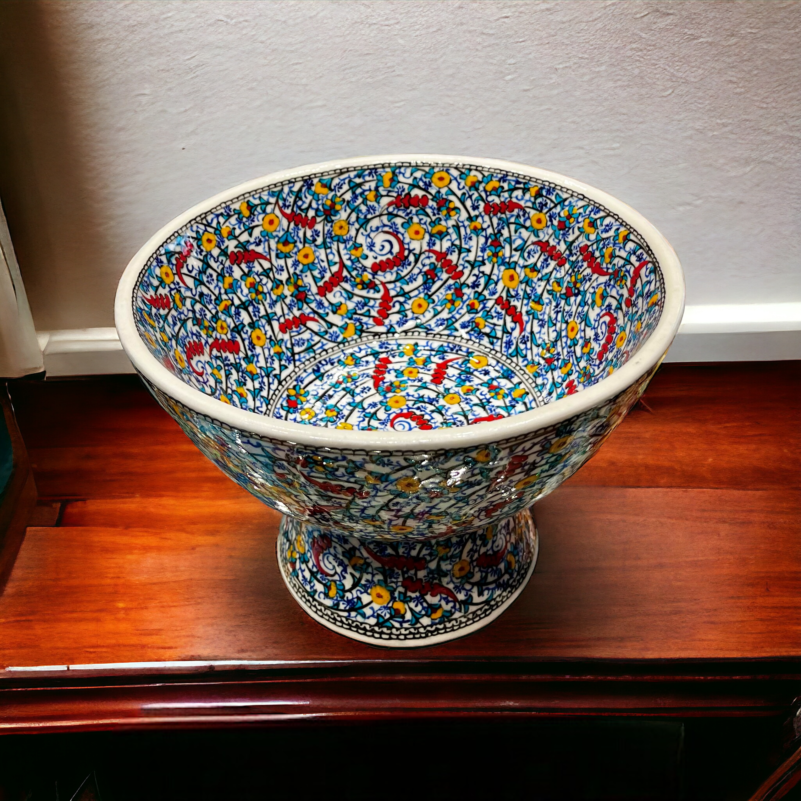 25cm Quartz Bowl with Tezhip pattern
