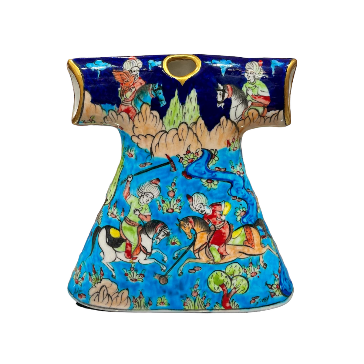 30cm Quartz Caftan with Ottoman Miniature Polo game pattern