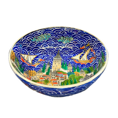 28cm Quartz bowl with Modern Miniature Istanbul pattern